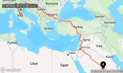 İtalya Suudi Arabistan haritası