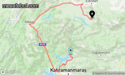 Kahramanmaraş Ekinözü Kahramanmaraş haritası