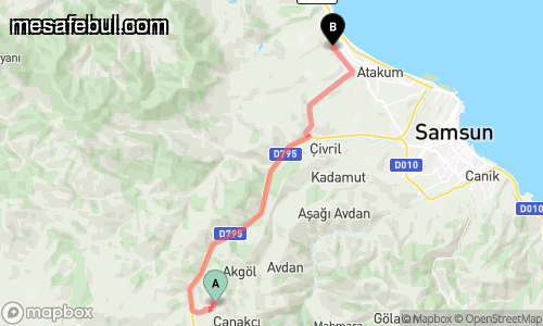 Samsun Atakum Samsun haritası